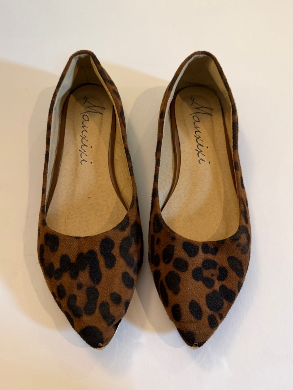 Leopard Print Pointed Toe Flats